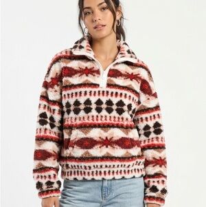 Aerie Cozy Sherpa Quarter Zip Pullover